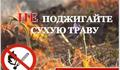 НЕ ПОДЖИГАЙТЕ СУХУЮ ТРАВУ!